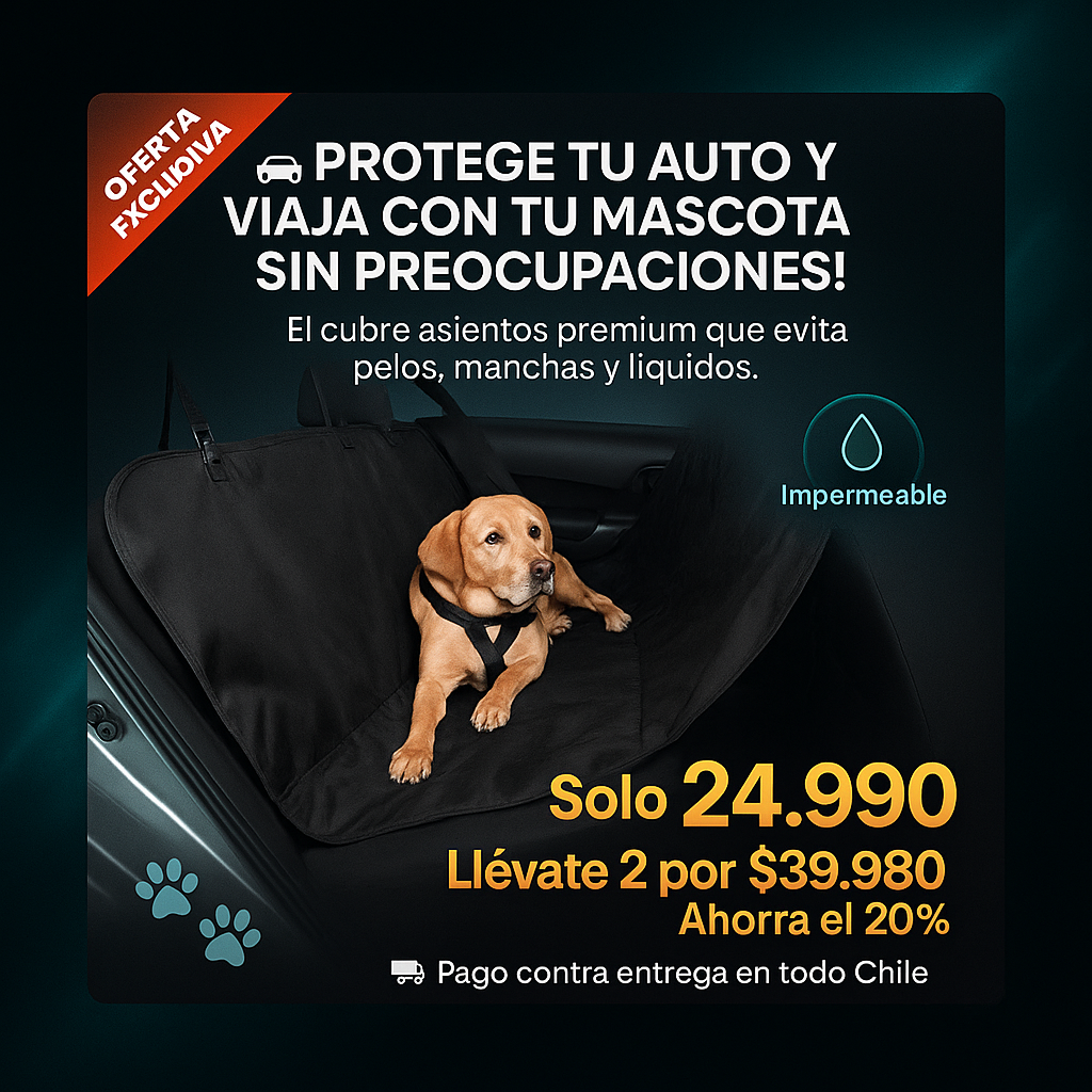 Cubre Asientos Especial Para Mascotas