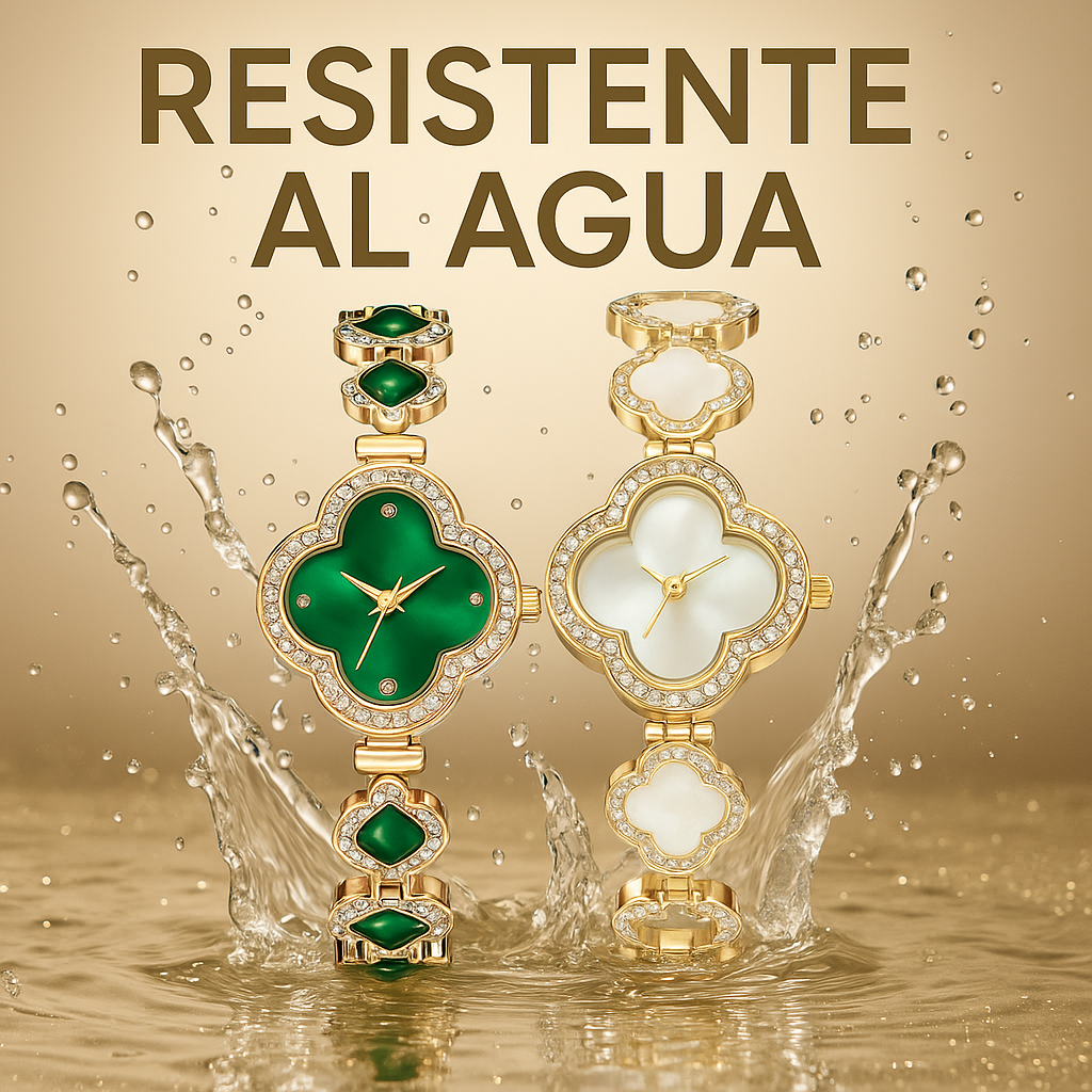Reloj de trébol-Aura Imperial🍀 Gratis cajita de regalo.