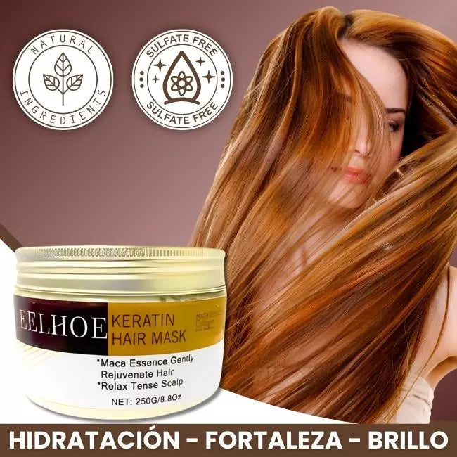 Mascarilla Capilar de Colágeno EELHOE – Recupera la fuerza, el brillo y la vida de tu cabello desde la primera aplicación.