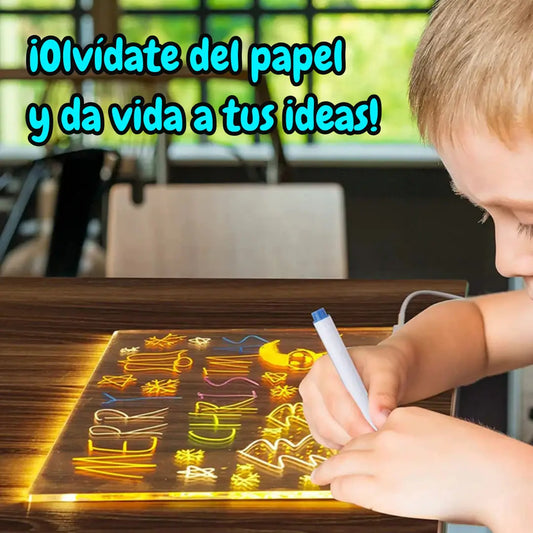 Pizarra Led + 7 Marcadores de colores + Soporte ajustable + Paño de limpieza 🤩🤩