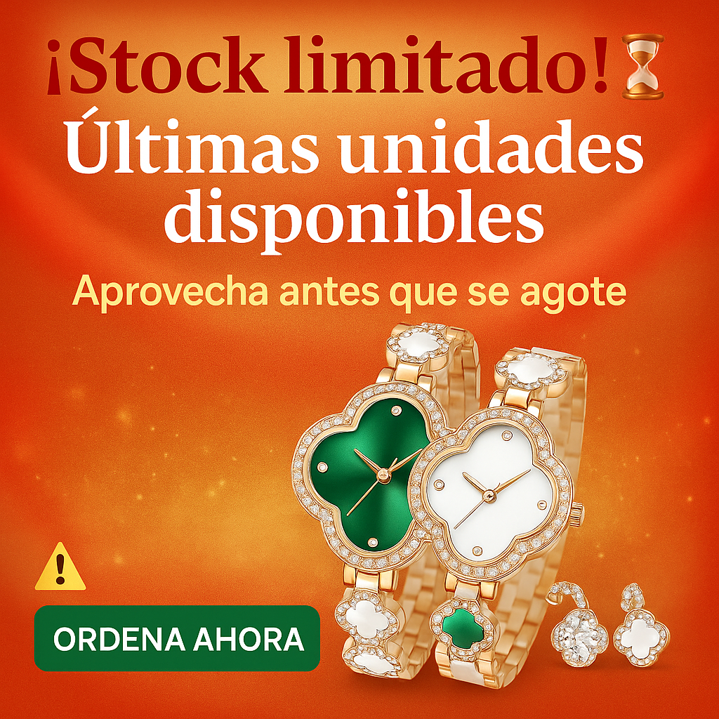 Reloj de trébol-Aura Imperial🍀 Gratis cajita de regalo.