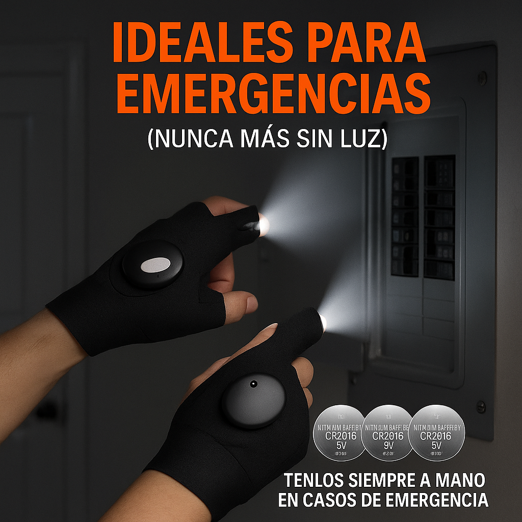Guantes LED para Trabajo Nocturno 🔦