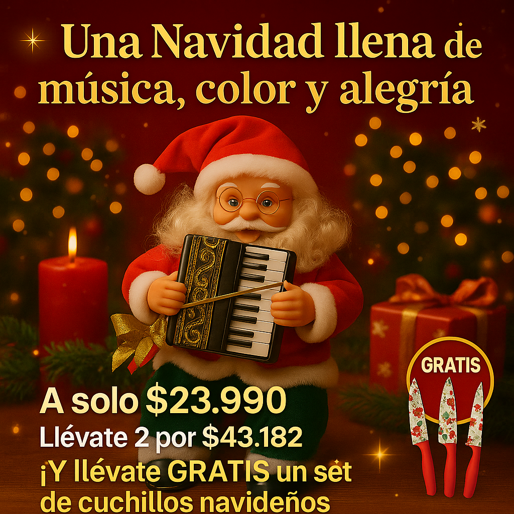 🎅 Viejito Pascuero Musical con Acordeón