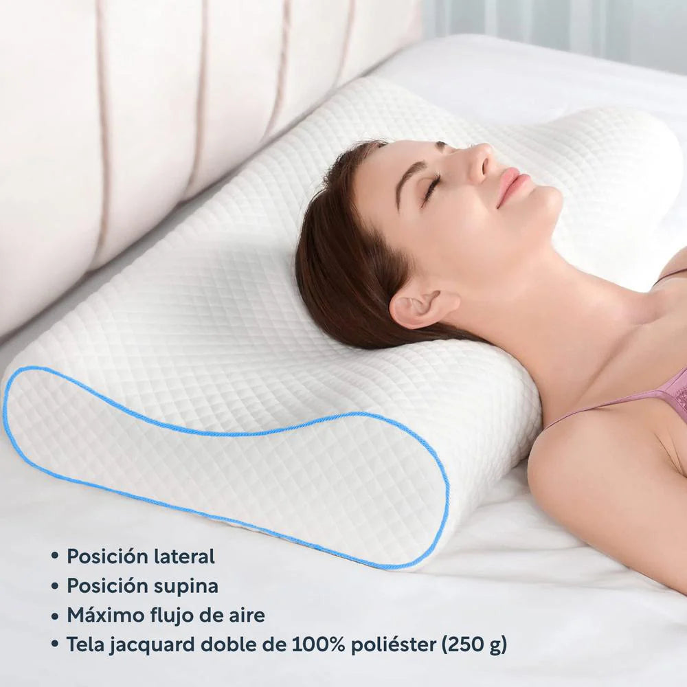 Almohada Cervical Ergonómica – Duerme Mejor, Despierta Sin Dolor + Envío Gratis