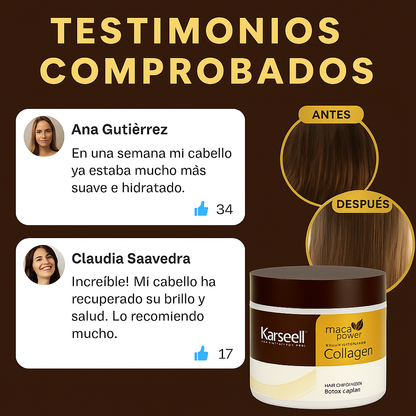 Karseell™ Tratamiento con Colágeno y Maca / 500 ml- Para tu cabello.