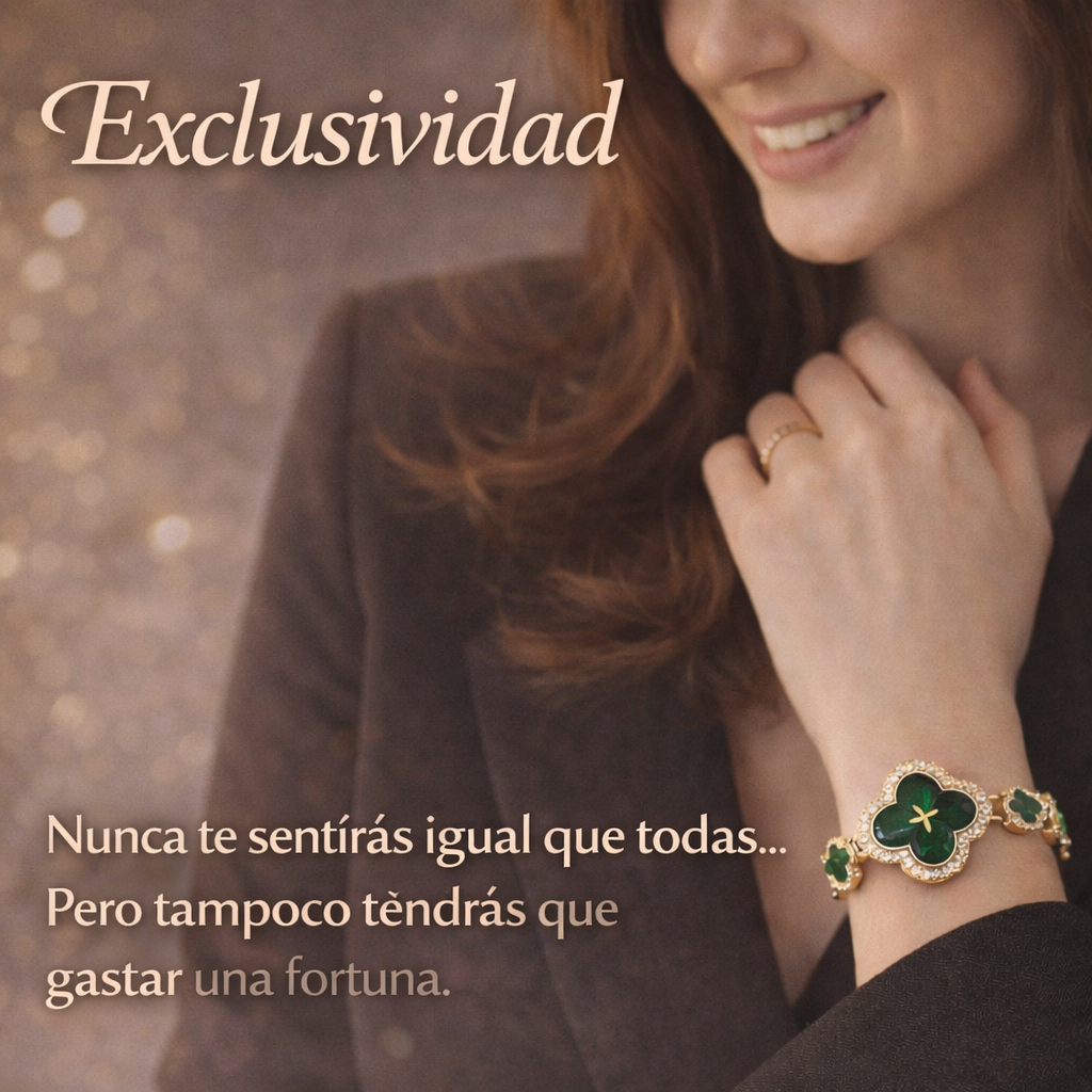 Reloj Elegance en forma de Trébol 🍀