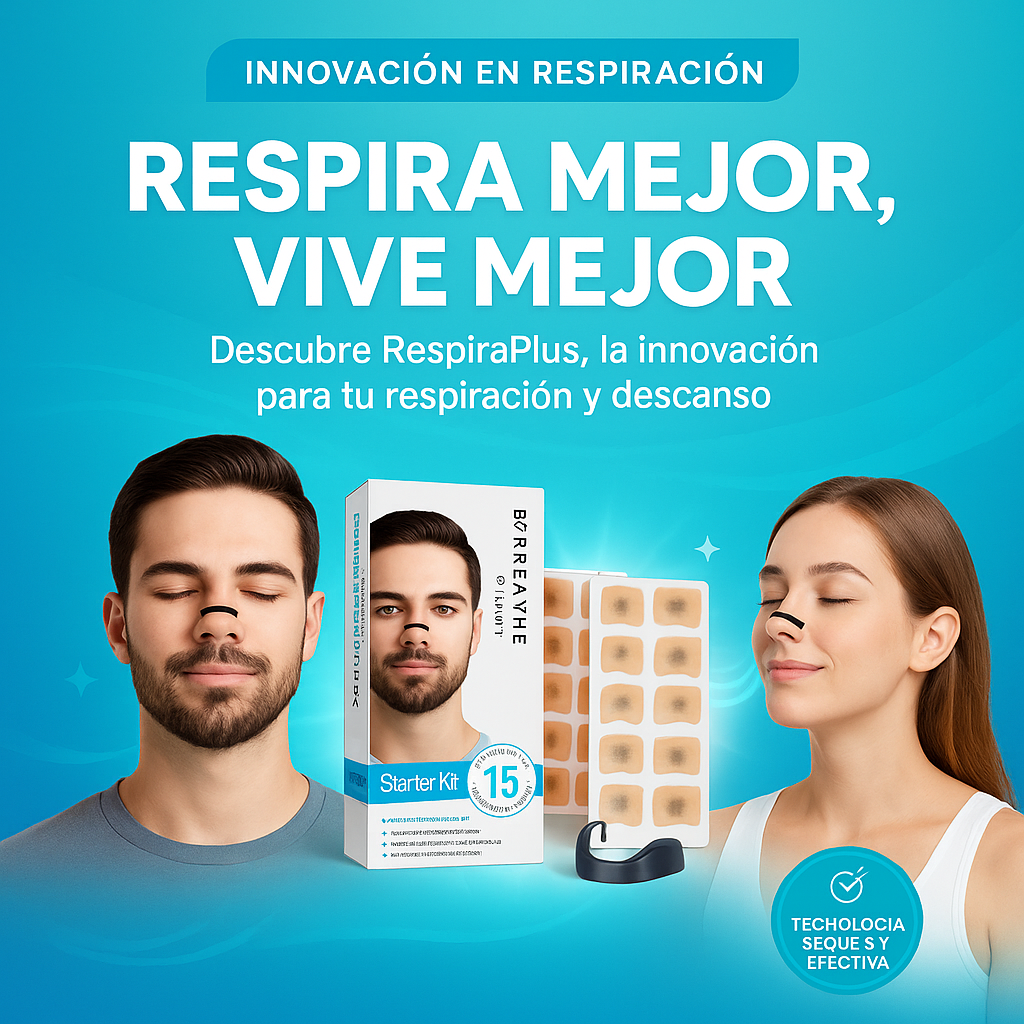 Bandas Nasales RespiraPlus –  Solucion para ronquidos Ronquidos, Congestión y Rendimiento Deportivo - 🔥PAGA UN PACK Y LLEVA OTRO GRATIS.🔥