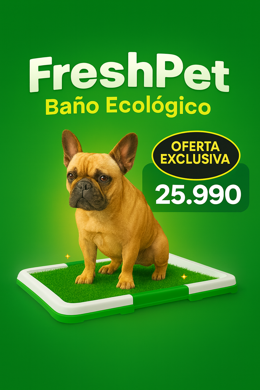 Baño ecológico FreshPet - Evoca frescura y un espacio higiénico.🐱🐶