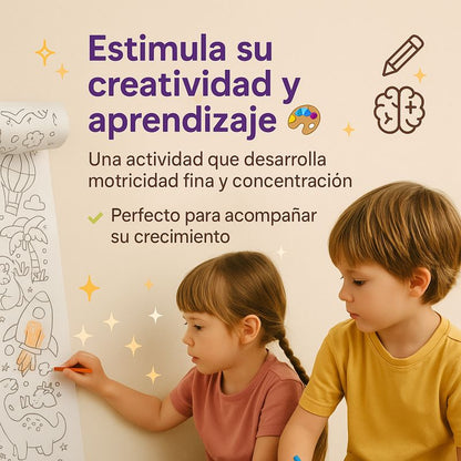 🎨 Rollo Mágico Arte Kids de 3 MTS de largo