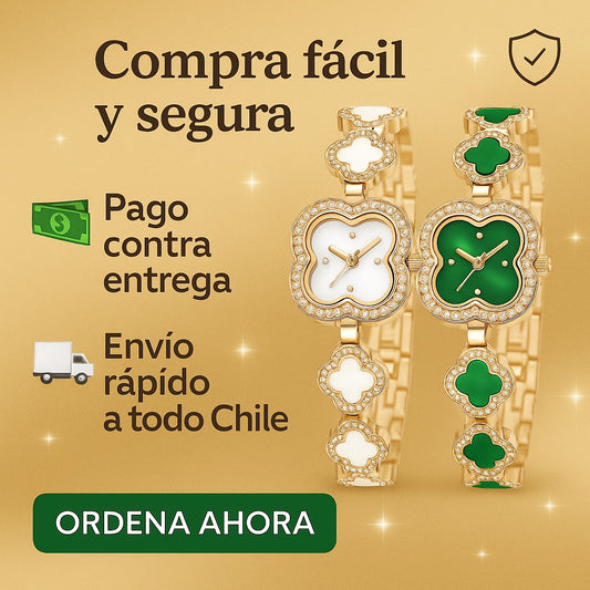 Reloj de trébol-Aura Imperial🍀 Gratis cajita de regalo.