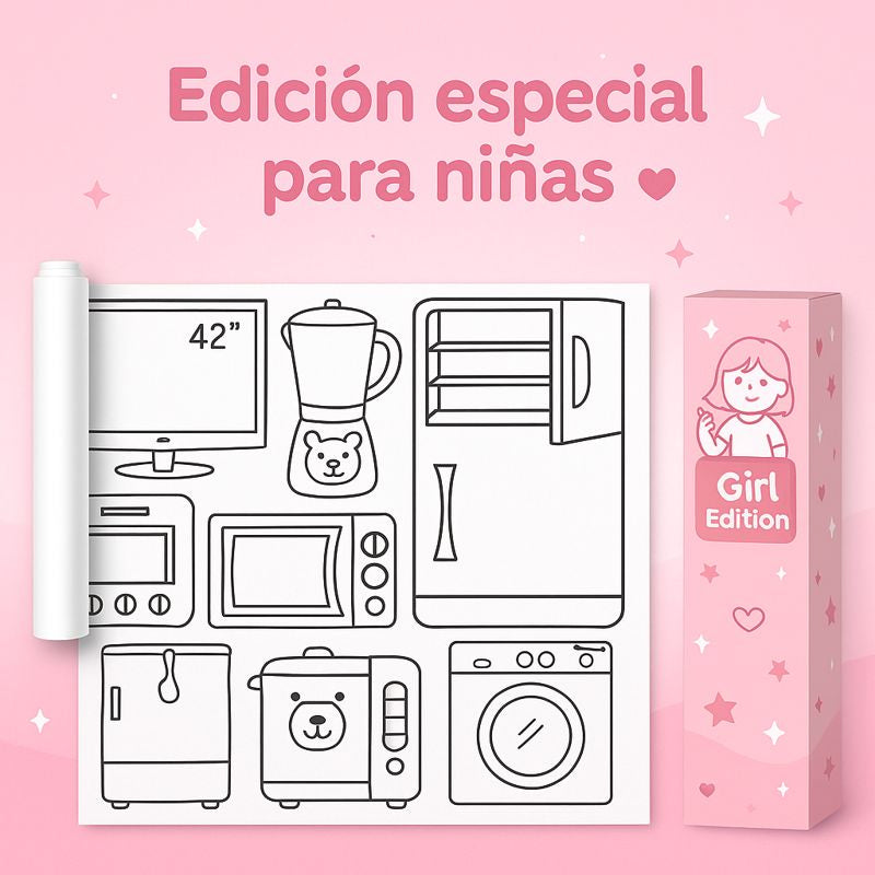 🎨 Rollo Mágico Arte Kids de 3 MTS de largo