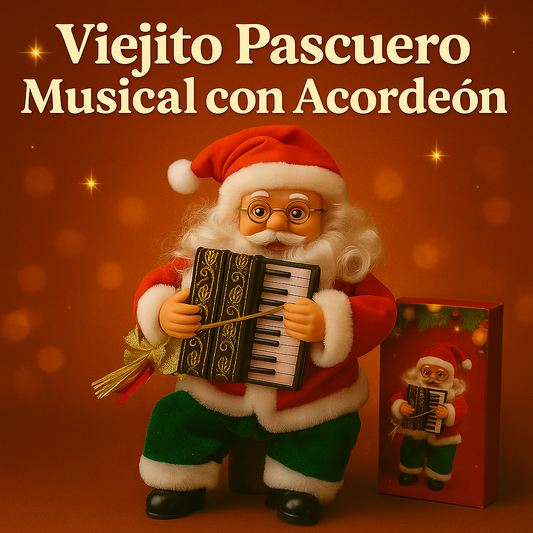 🎅 Viejito Pascuero Musical con Acordeón