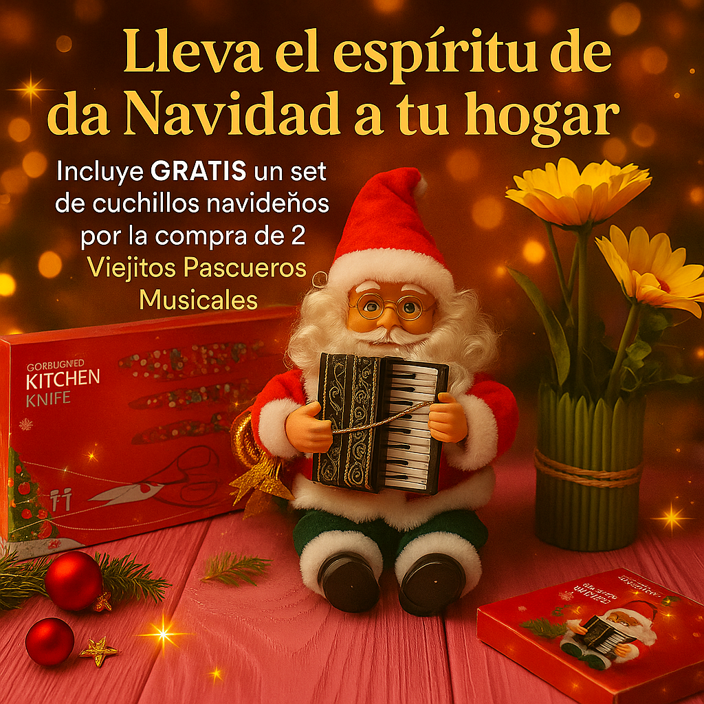 🎅 Viejito Pascuero Musical con Acordeón